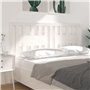 Tête de lit Blanc 146x4x100 cm Bois massif de pin