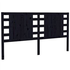 Tête de lit Noir 166x4x100 cm Bois massif de pin VidaXL