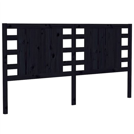 Tête de lit Noir 166x4x100 cm Bois massif de pin VidaXL