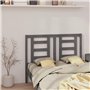 Tête de lit Gris 126x4x100 cm Bois massif de pin