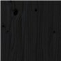 Tête de lit Noir 146x4x100 cm Bois massif de pin