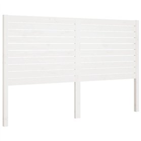 Tête de lit Blanc 126x4x100 cm Bois massif de pin