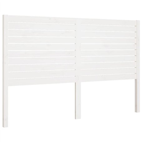 Tête de lit Blanc 126x4x100 cm Bois massif de pin