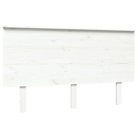 vidaXL Tête de lit en pin massif blanc – Meuble de chambre à coucher au design rustique avec support dorsal confortable