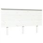 vidaXL Tête de lit en pin massif blanc – Meuble de chambre à coucher au design rustique avec support dorsal confortable