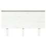 vidaXL Tête de lit en pin massif blanc – Meuble de chambre à coucher au design rustique avec support dorsal confortable