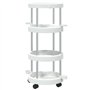 vidaXL Chariot de Ménage avec Panier de Rangement Chariot de Stockage Organisateur de Produits de Nettoyage avec Roues Cuisine A