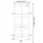 vidaXL Chariot de Ménage avec Panier de Rangement Chariot de Stockage Organisateur de Produits de Nettoyage avec Roues Cuisine A