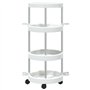 vidaXL Chariot de Ménage avec Panier de Rangement Chariot de Stockage Organisateur de Produits de Nettoyage avec Roues Cuisine A