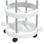 vidaXL Chariot de Ménage avec Panier de Rangement Chariot de Stockage Organisateur de Produits de Nettoyage avec Roues Cuisine A