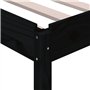 Lit empilable sans matelas noir 90x200 cm bois de pin massif