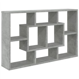 vidaXL Mensola a Muro Grigio Cemento 85x16x52