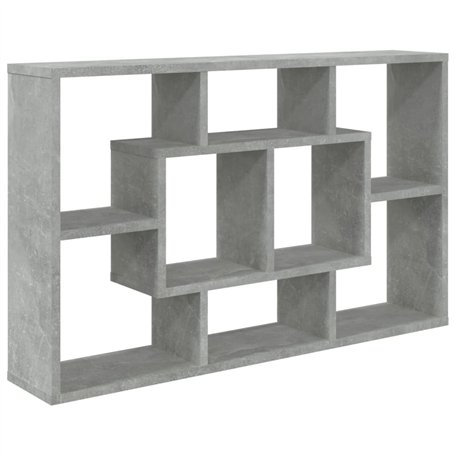 vidaXL Mensola a Muro Grigio Cemento 85x16x52