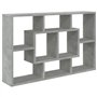 vidaXL Mensola a Muro Grigio Cemento 85x16x52