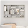 vidaXL Mensola a Muro Grigio Cemento 85x16x52,5cm in Legno Multistrato
