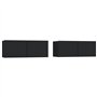 Meubles TV 2 pcs Noir 80x30x30 cm Bois d'ingénierie