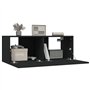 Meubles TV 2 pcs Noir 80x30x30 cm Bois d'ingénierie