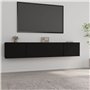 Meubles TV 2 pcs Noir 80x30x30 cm Bois d'ingénierie