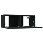 Meubles TV 2 pcs Noir 80x30x30 cm Bois d'ingénierie