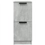 vidaXL Credenze 2 pz Grigio Cemento 30x30x70 cm in Legno Multistrato