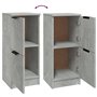 vidaXL Credenze 2 pz Grigio Cemento 30x30x70 cm in Legno Multistrato