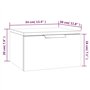 Tables de chevet murales 2 pcs Blanc 34x30x20 cm