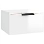 Tables de chevet murales 2 pcs Blanc brillant 34x30x20 cm