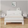 Tables de chevet murales 2 pcs Blanc brillant 34x30x20 cm