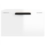Tables de chevet murales 2 pcs Blanc brillant 34x30x20 cm