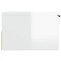 Tables de chevet murales 2 pcs Blanc brillant 34x30x20 cm