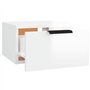 Tables de chevet murales 2 pcs Blanc brillant 34x30x20 cm