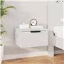 Tables de chevet murales 2 pcs Blanc brillant 34x30x20 cm