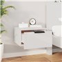 Tables de chevet murales 2 pcs Blanc brillant 34x30x20 cm