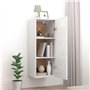 vidaXL Mobile Parete Bianco Lucido 34,5x34x90 cm in Legno Multistrato