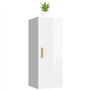 vidaXL Mobile Parete Bianco Lucido 34,5x34x90 cm in Legno Multistrato