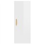 vidaXL Mobile Parete Bianco Lucido 34,5x34x90 cm in Legno Multistrato