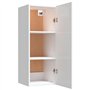 vidaXL Mobile Parete Bianco Lucido 34,5x34x90 cm in Legno Multistrato