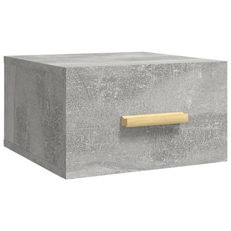 Table de chevet murale Gris béton 35x35x20 cm