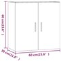Armoire murale Blanc 60x30x60 cm Bois d'ingénierie