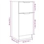 Buffet Sonoma gris 30x30x70 cm Bois d ingénierie