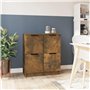 vidaXL Credenze 2 pz Rovere Fumo 30x30x70 cm in Legno Multistrato
