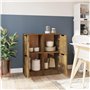 vidaXL Credenze 2 pz Rovere Fumo 30x30x70 cm in Legno Multistrato
