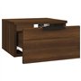 Tables de chevet murales 2 pcs Chêne marron 34x30x20 cm