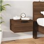 Tables de chevet murales 2 pcs Chêne marron 34x30x20 cm