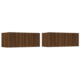 Meubles TV 2 pcs Chêne marron 80x30x30 cm Bois d'ingénierie