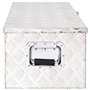 vidaXL Boîte à outils d'extérieur Boite de rangement Coffre à outils pour garage Aluminium argenté