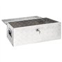 vidaXL Boîte à outils d'extérieur Boite de rangement Coffre à outils pour garage Aluminium argenté