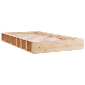 vidaXL Cadre de lit simple en bois massif 90 x 200 cm