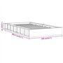 vidaXL Cadre de lit simple en bois massif 90 x 200 cm