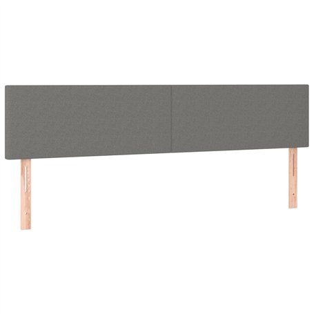 Têtes de lit 2 pcs Gris foncé 100x5x78 88 cm Tissu
